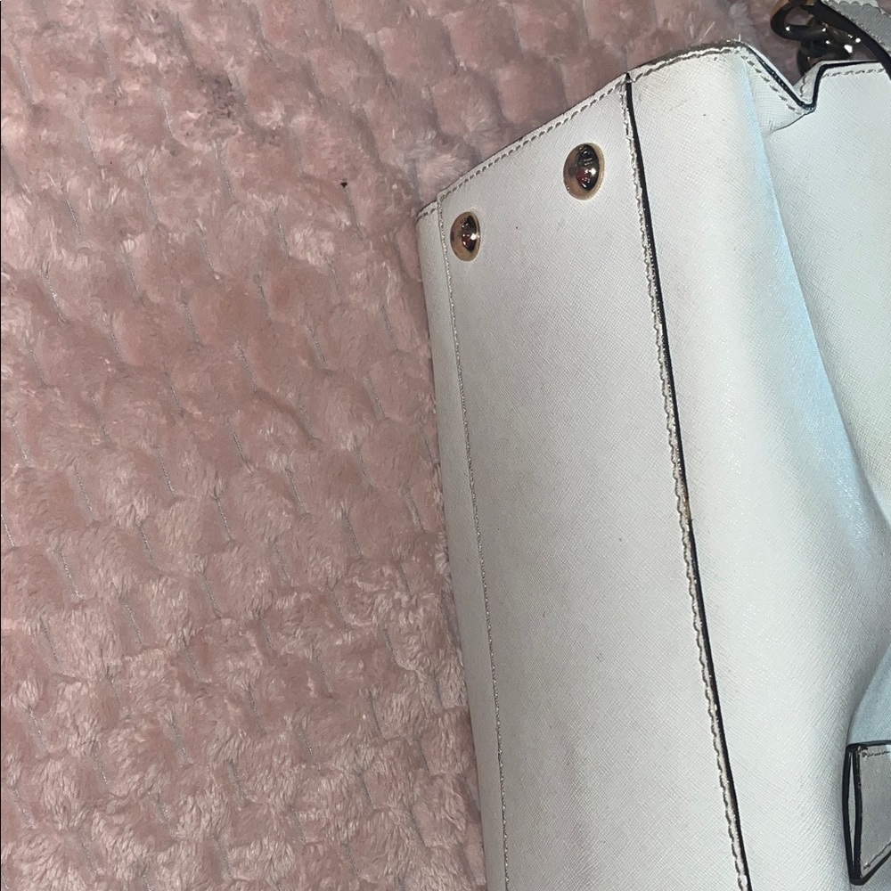 Michael Kors Cream Satchel with Gold Accents - Picture 4 of 6
